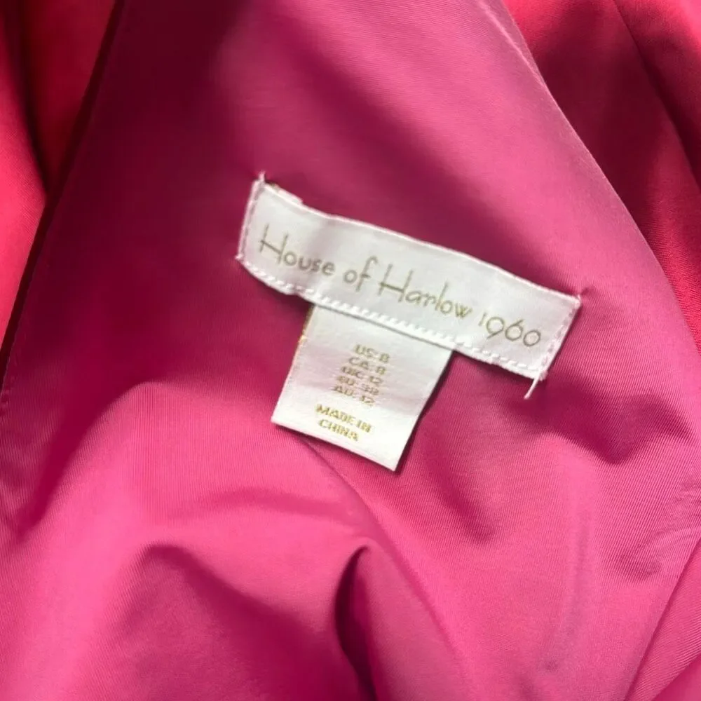 House of Harlow 1960 Women’s Magenta Sleeveless Mini Dress Sz 8